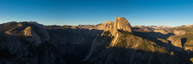 2bfree, Abendstimmung, Half Dome, Kalifornien, National Park, Nationalpark, Panorama, USA, Yosemite
