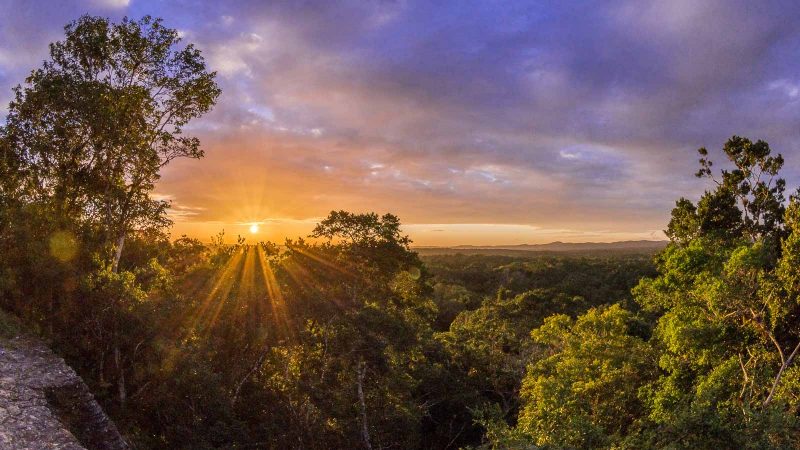 Sunset over Tikal